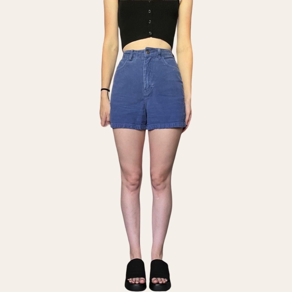 Afends blue corduroy shorts